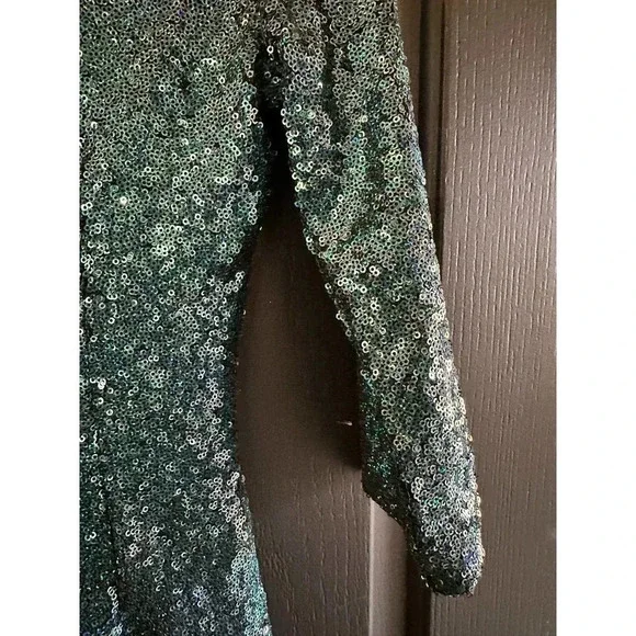 Lulus Women Delightful Ways‎ 3/4 Sleeve Scoop Neck Sequin Dress Size L